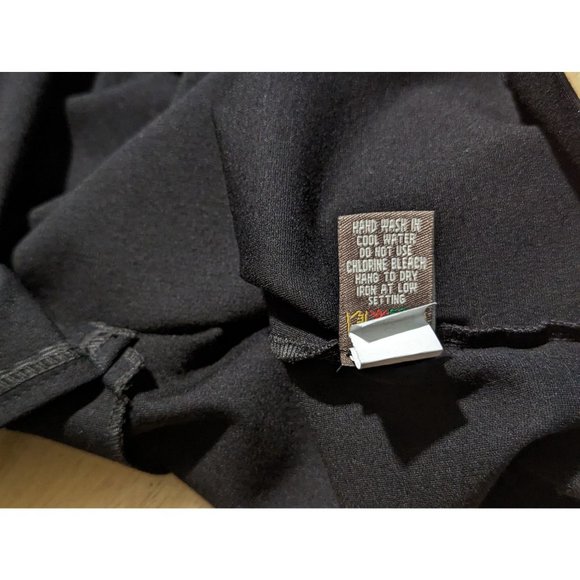 Kenar cap sleeve square neck stretch sheath career black dress size 4 - Picture 7 of 7